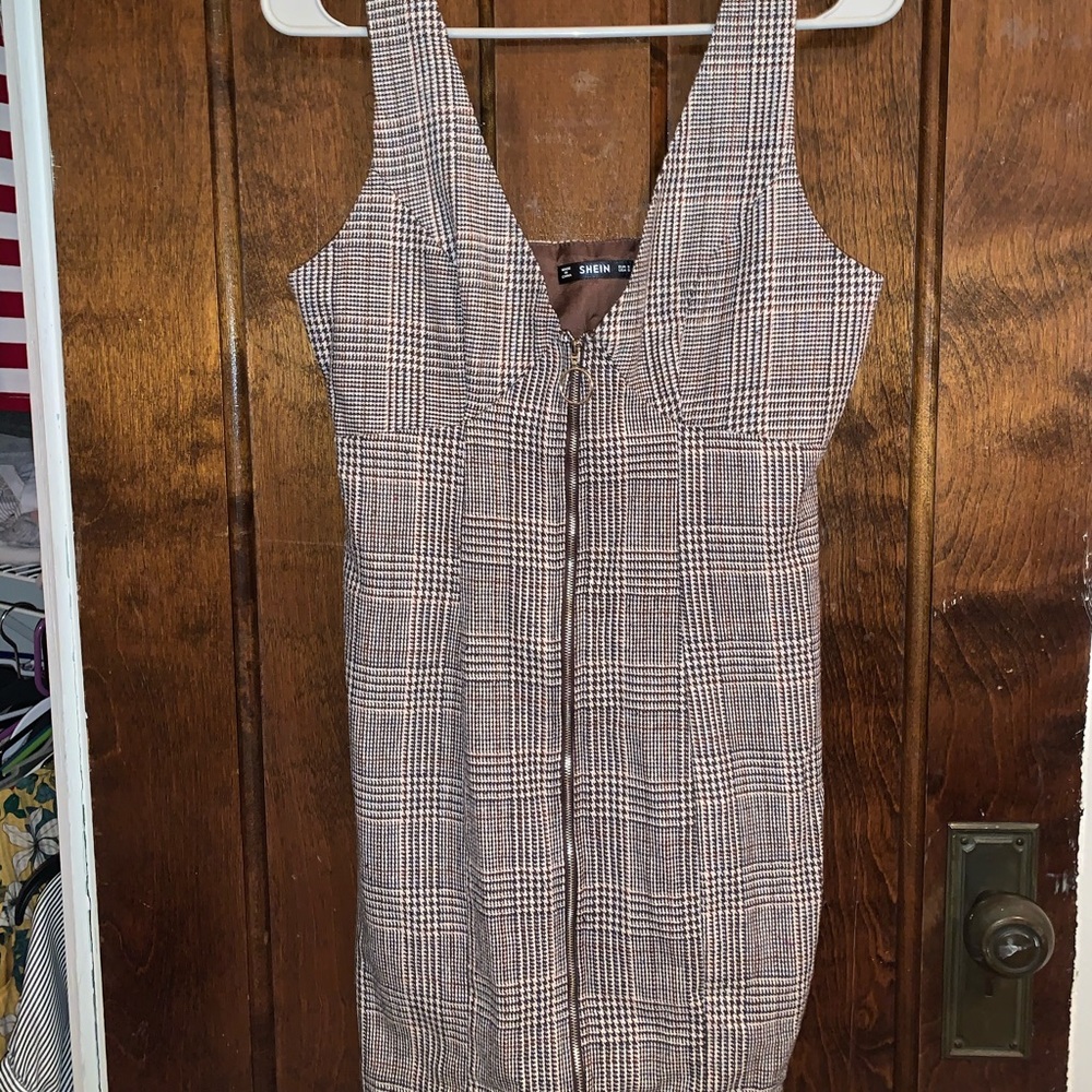 Plaid mini dress